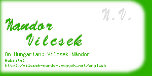 nandor vilcsek business card